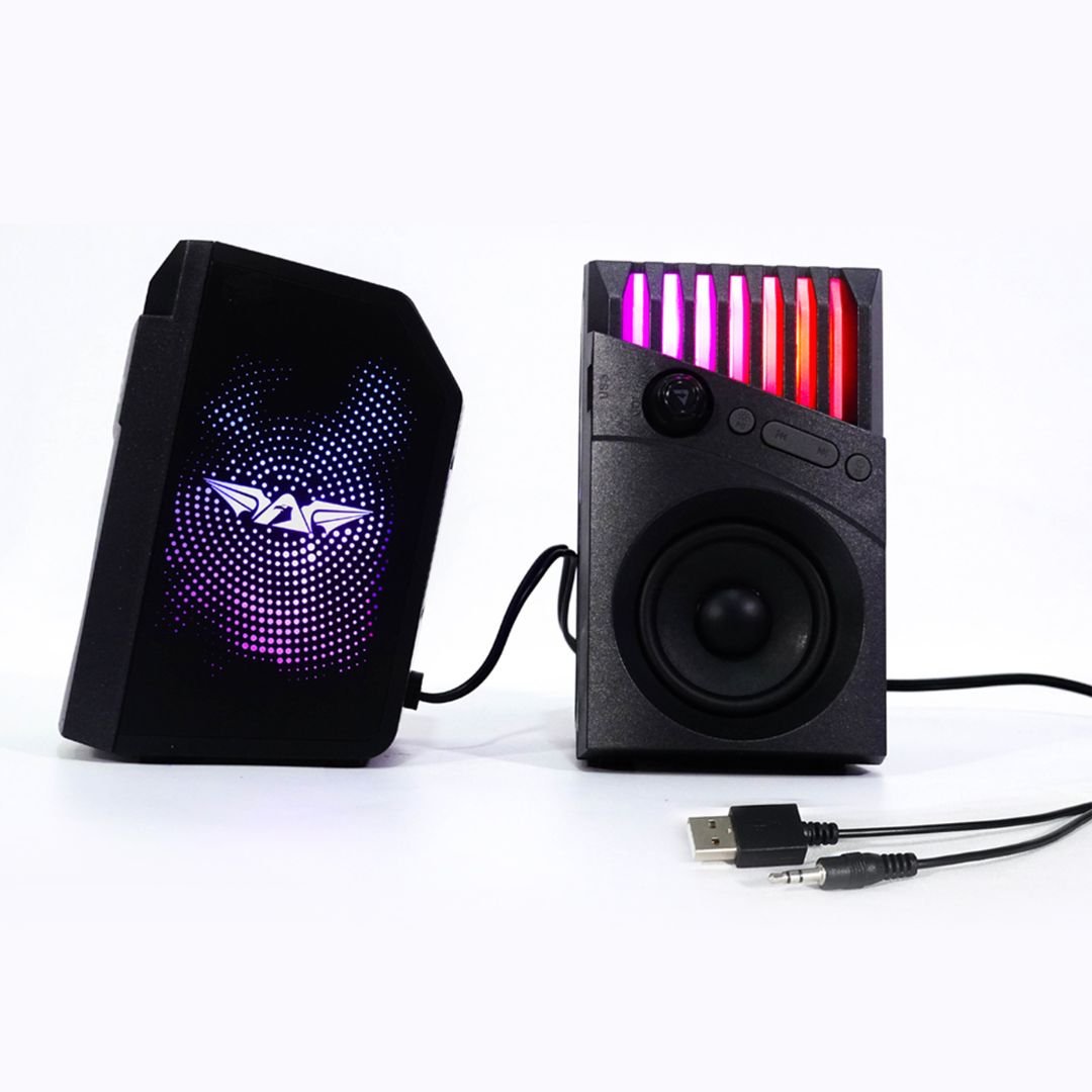 Armaggeddon Lumo 2 RGB 2.0 Stereo Bluetooth Gaming Speakers - RetroguySA