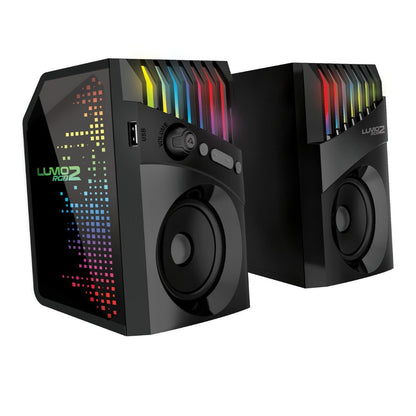 Armaggeddon Lumo 2 RGB 2.0 Stereo Bluetooth Gaming Speakers - RetroguySA