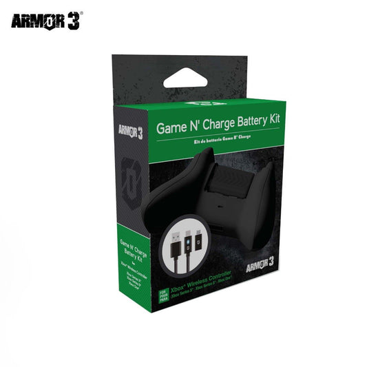 Armor3 Game N' Charge Battery Kit for Xbox Series X - Black - RetroguySA