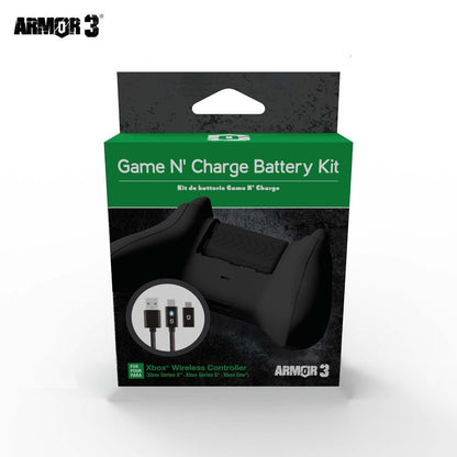 Armor3 Game N' Charge Battery Kit for Xbox Series X - Black - RetroguySA