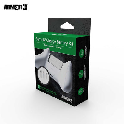 Armor3 Game N' Charge Battery Kit for Xbox Series X - White - RetroguySA