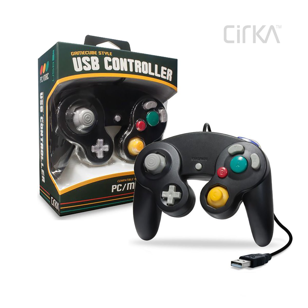CirKa Premium USB Controller For PC/ Mac - Black - RetroguySA