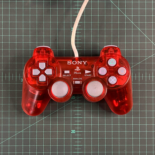 Dualshock Controller | Crimson Red | Playstation 1 | PS1 | Accessories - RetroguySA