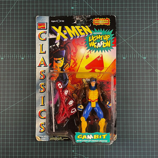 Gambit | X - Men: Classics Light Up Weapon | 1996 | Toy Biz | Figurine | Collectible | Toy | New Sealed - RetroguySA