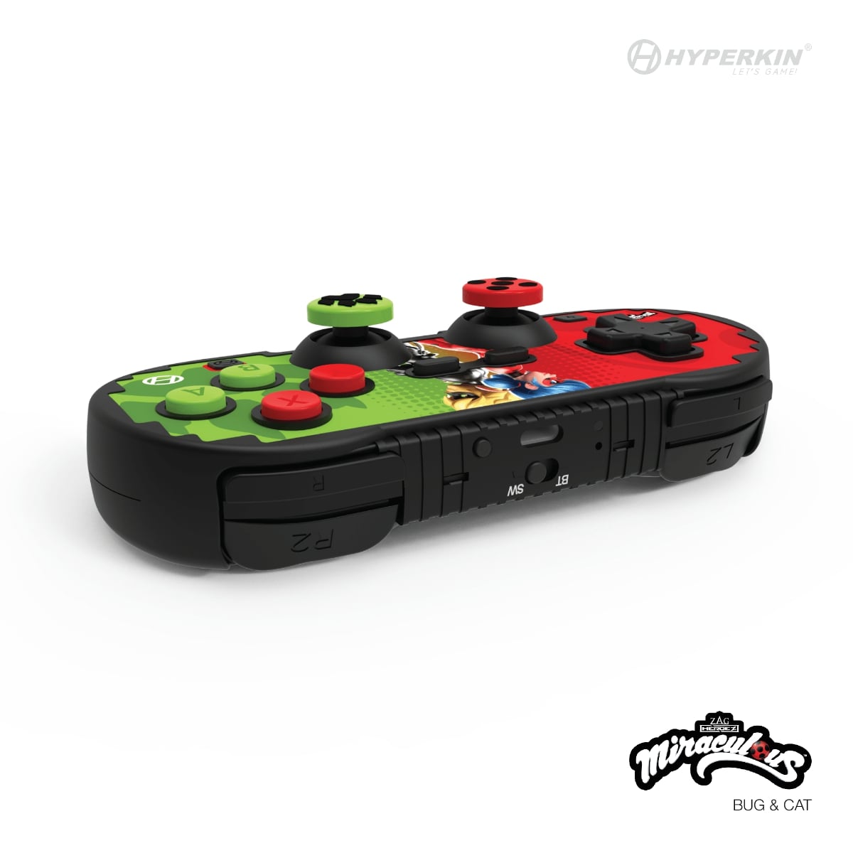 Hyperkin Official Miraculous Pixel Art Bluetooth Switch Controller - Ladybug & Cat - RetroguySA