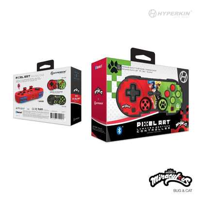 Hyperkin Official Miraculous Pixel Art Bluetooth Switch Controller - Ladybug & Cat - RetroguySA