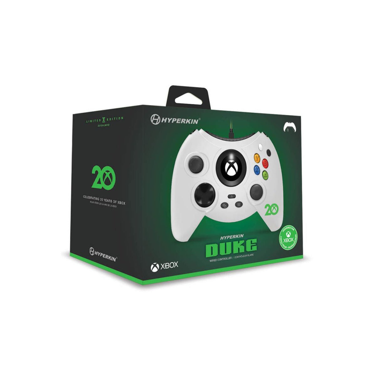 Hyperkin Xbox 20th Anniversary Limited Edition Duke Wired Xbox Controller - White - RetroguySA