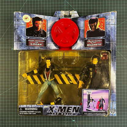 Logan & Magneto | X - Men: The Movie | 2000 | Toy Biz | Figurine | Collectible | Toy | New Sealed - RetroguySA