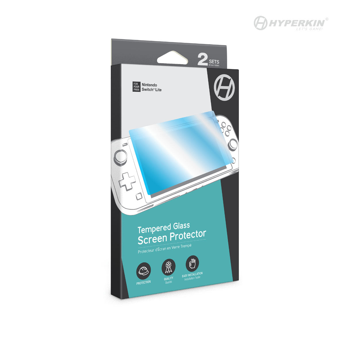 Hyperkin Tempered Glass Screen Protector 2 Sets For Nintendo Switch Lite