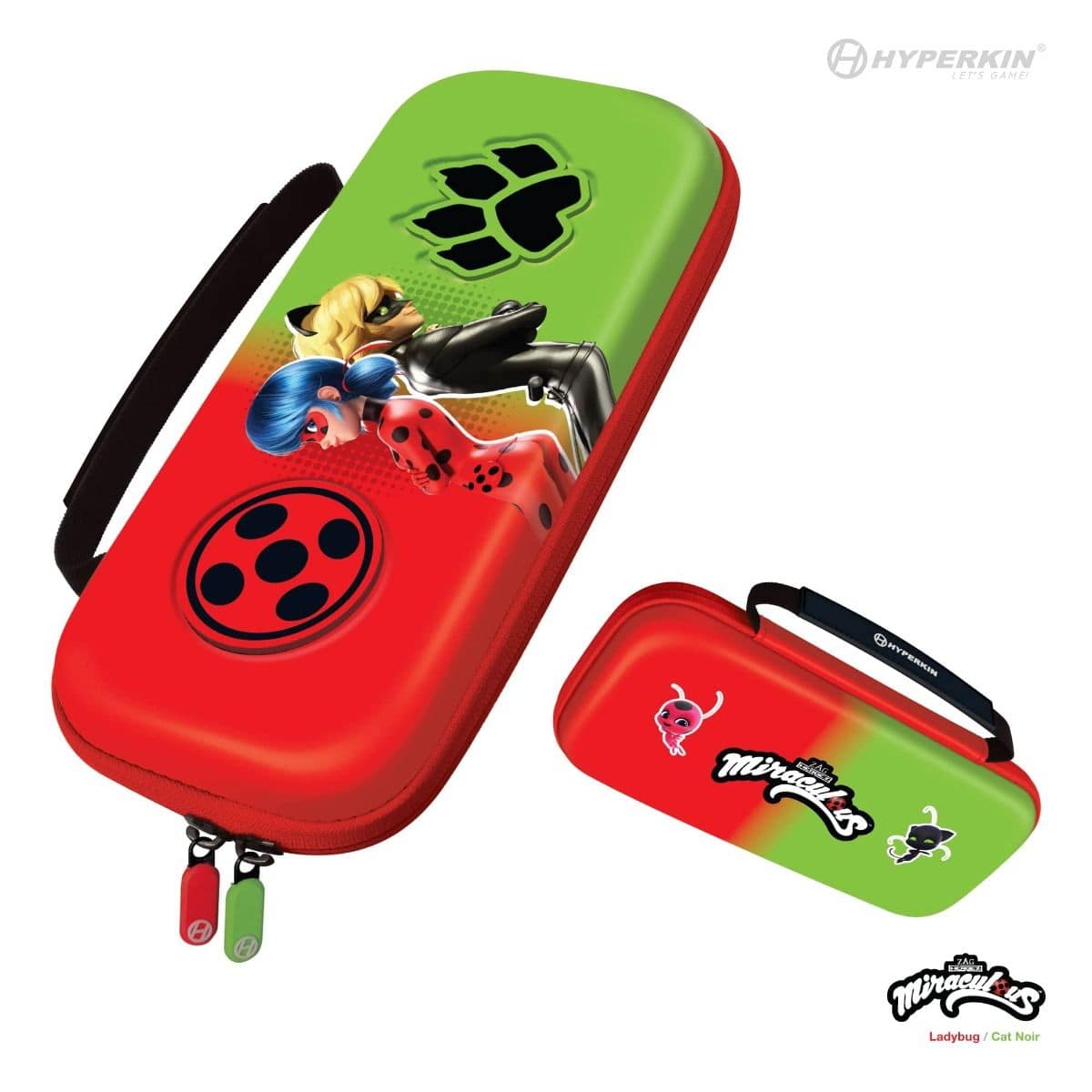 Hyperkin Official Miraculous EVA Hard Shell Carrying Case - Ladybug/Cat Noir