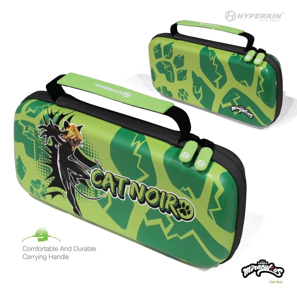 Hyperkin Official Miraculous EVA Hard Shell Carrying Case - Cat Noir