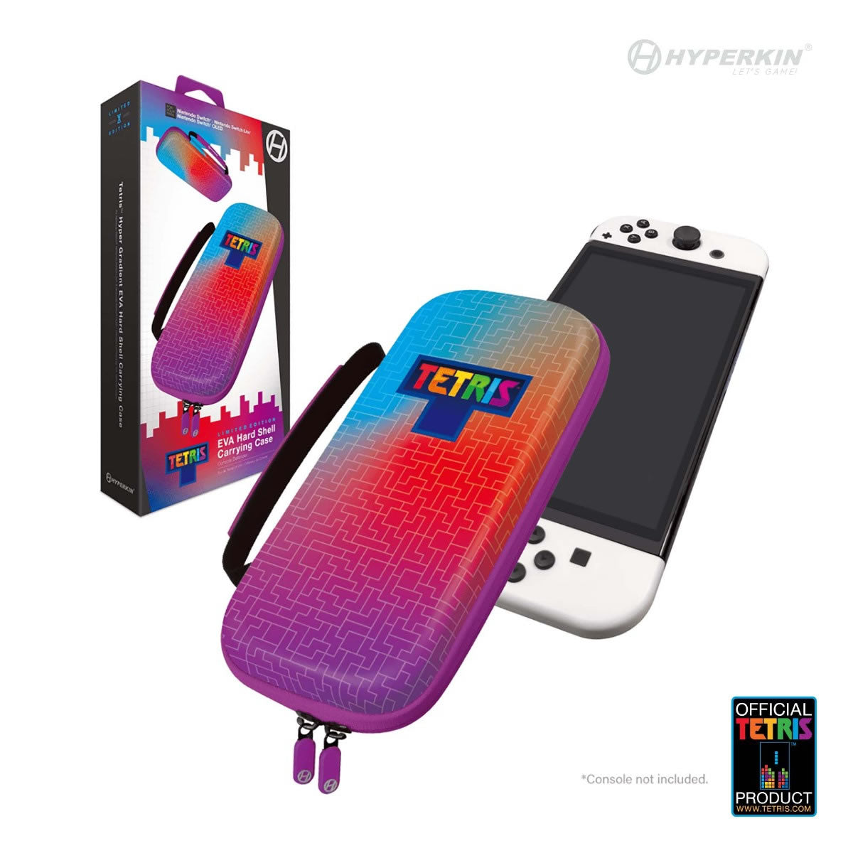 Hyperkin Limited Edition Official Tetris EVA Hard Shell Carrying Case - Hyper Gradient