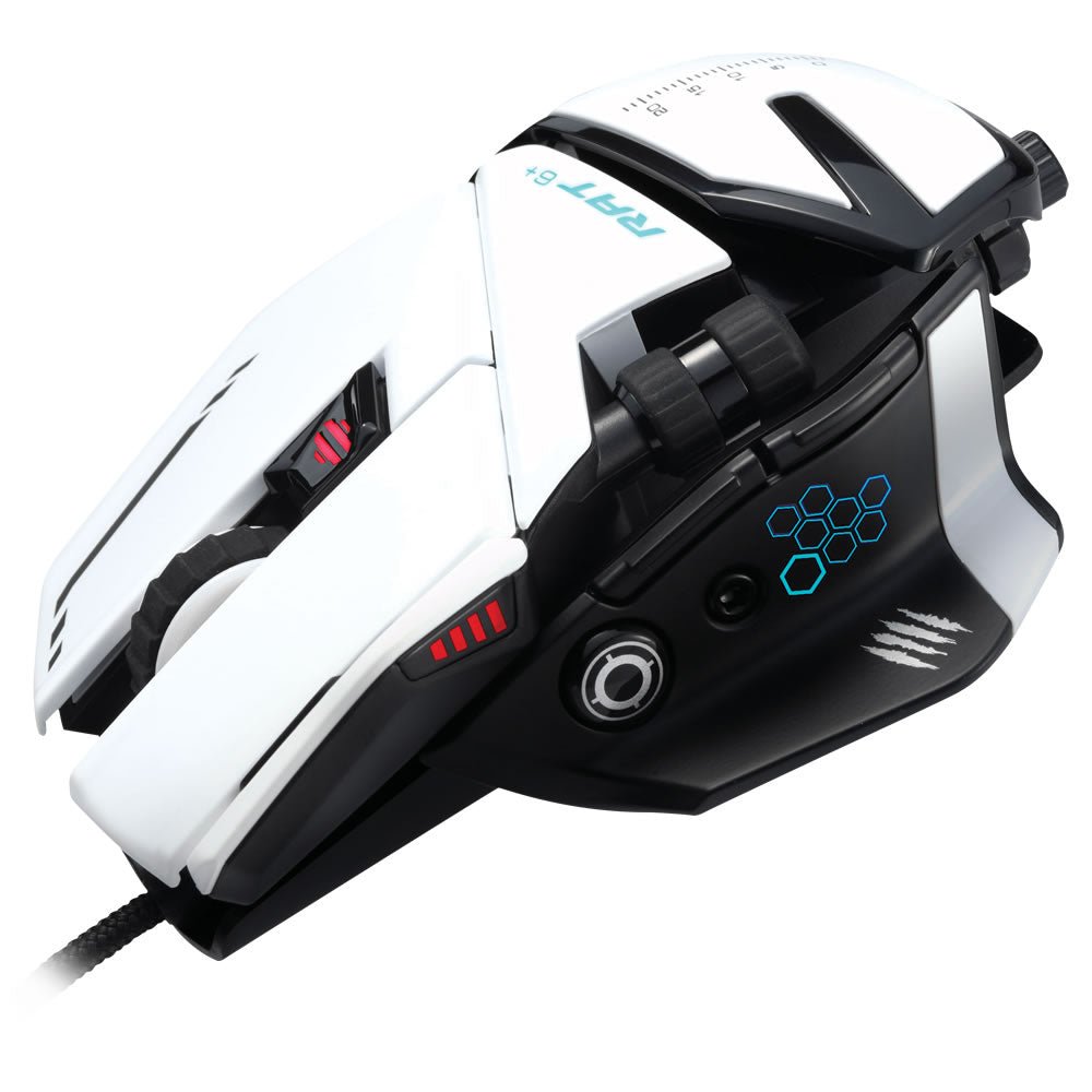 Mad Catz R.A.T. 6+ Wired Optical Gaming Mouse - White - RetroguySA