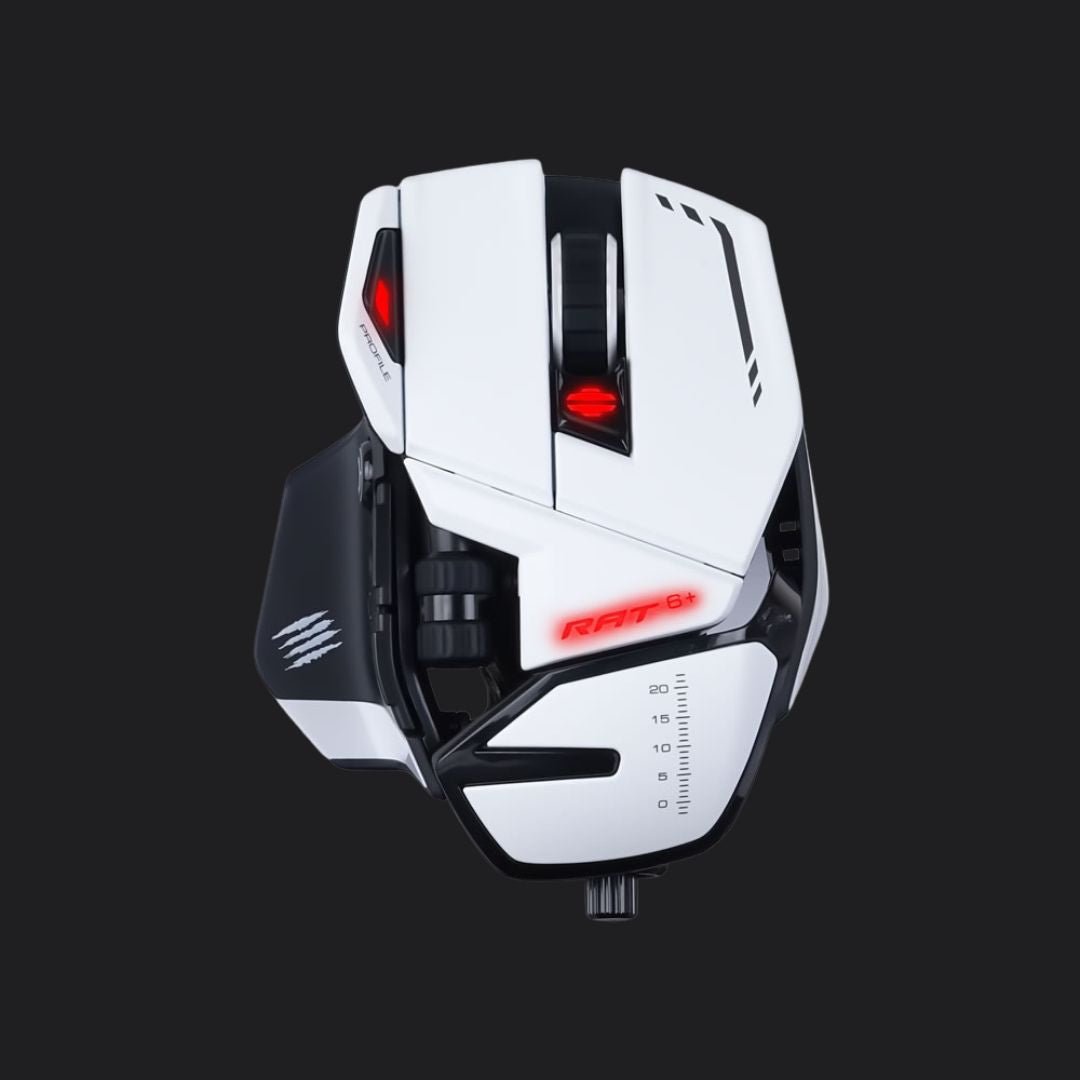 Mad Catz R.A.T. 6+ Wired Optical Gaming Mouse - White - RetroguySA