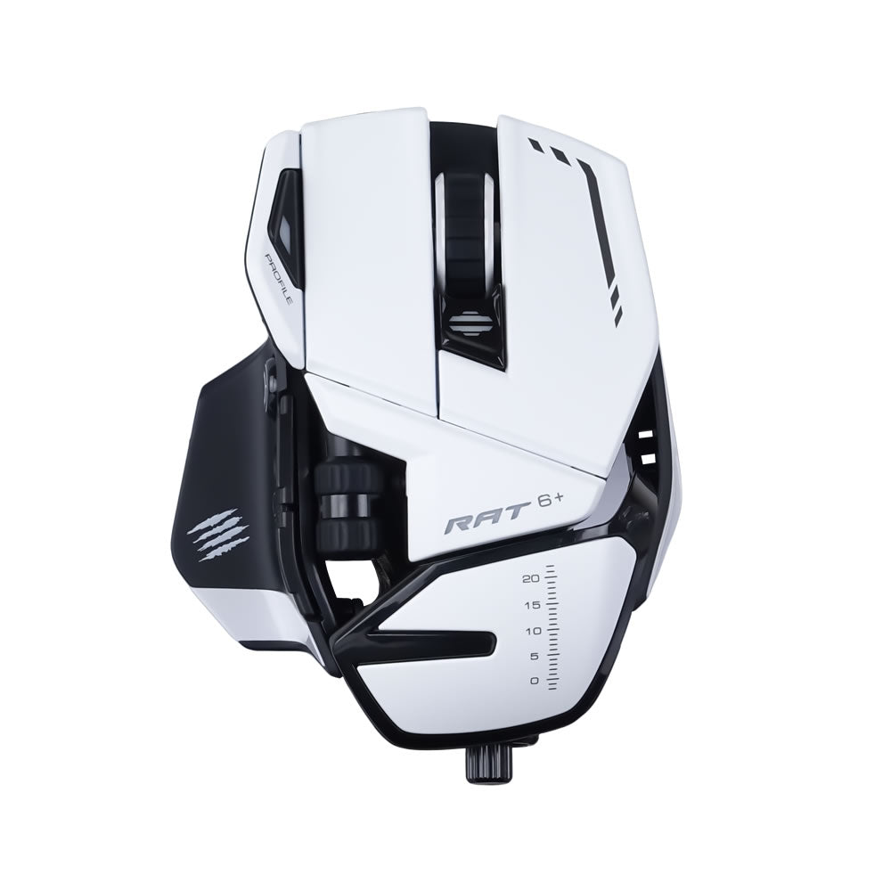 Mad Catz R.A.T. 6+ Wired Optical Gaming Mouse - White - RetroguySA