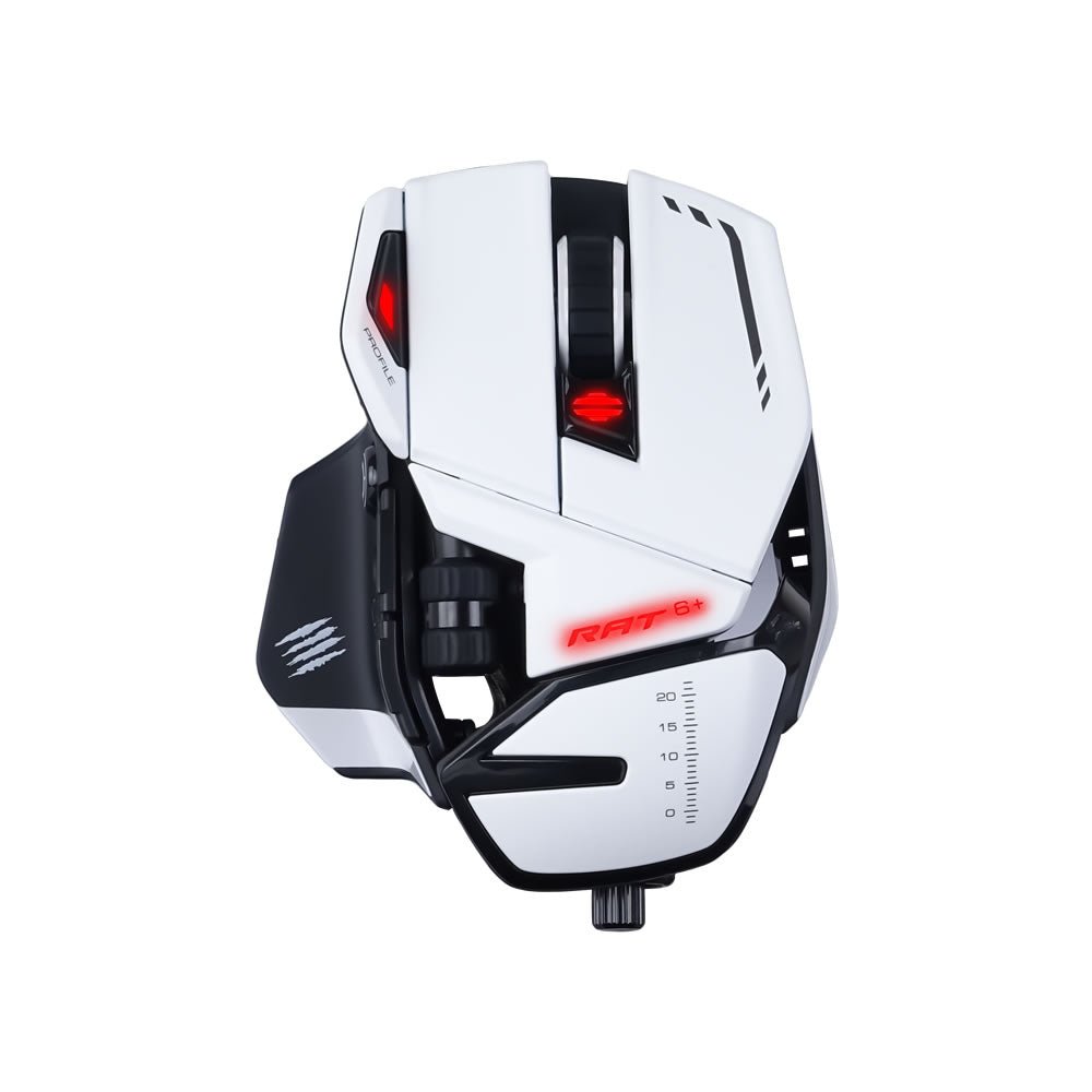 Mad Catz R.A.T. 6+ Wired Optical Gaming Mouse - White - RetroguySA