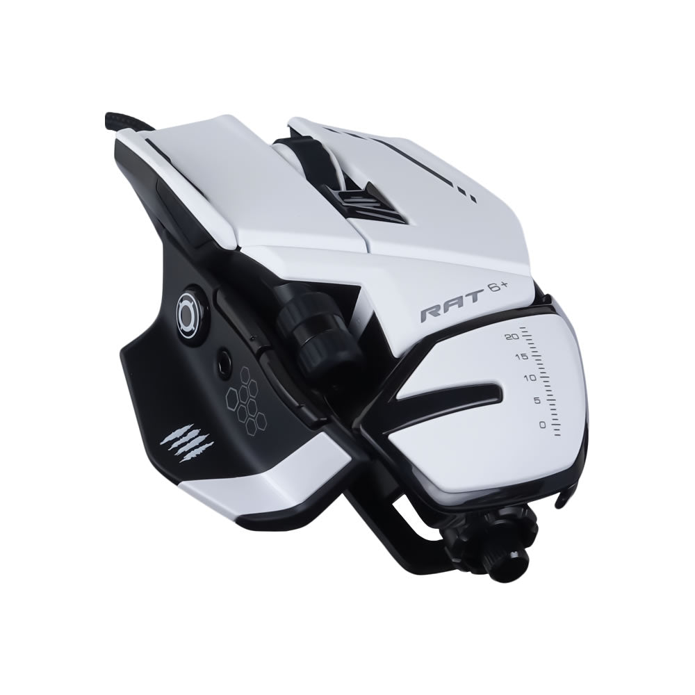 Mad Catz R.A.T. 6+ Wired Optical Gaming Mouse - White - RetroguySA