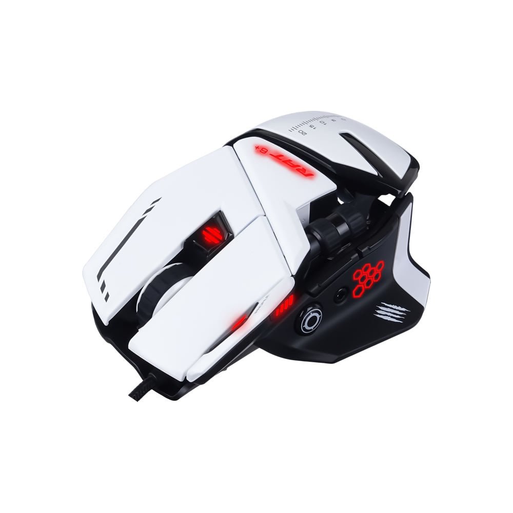 Mad Catz R.A.T. 6+ Wired Optical Gaming Mouse - White - RetroguySA