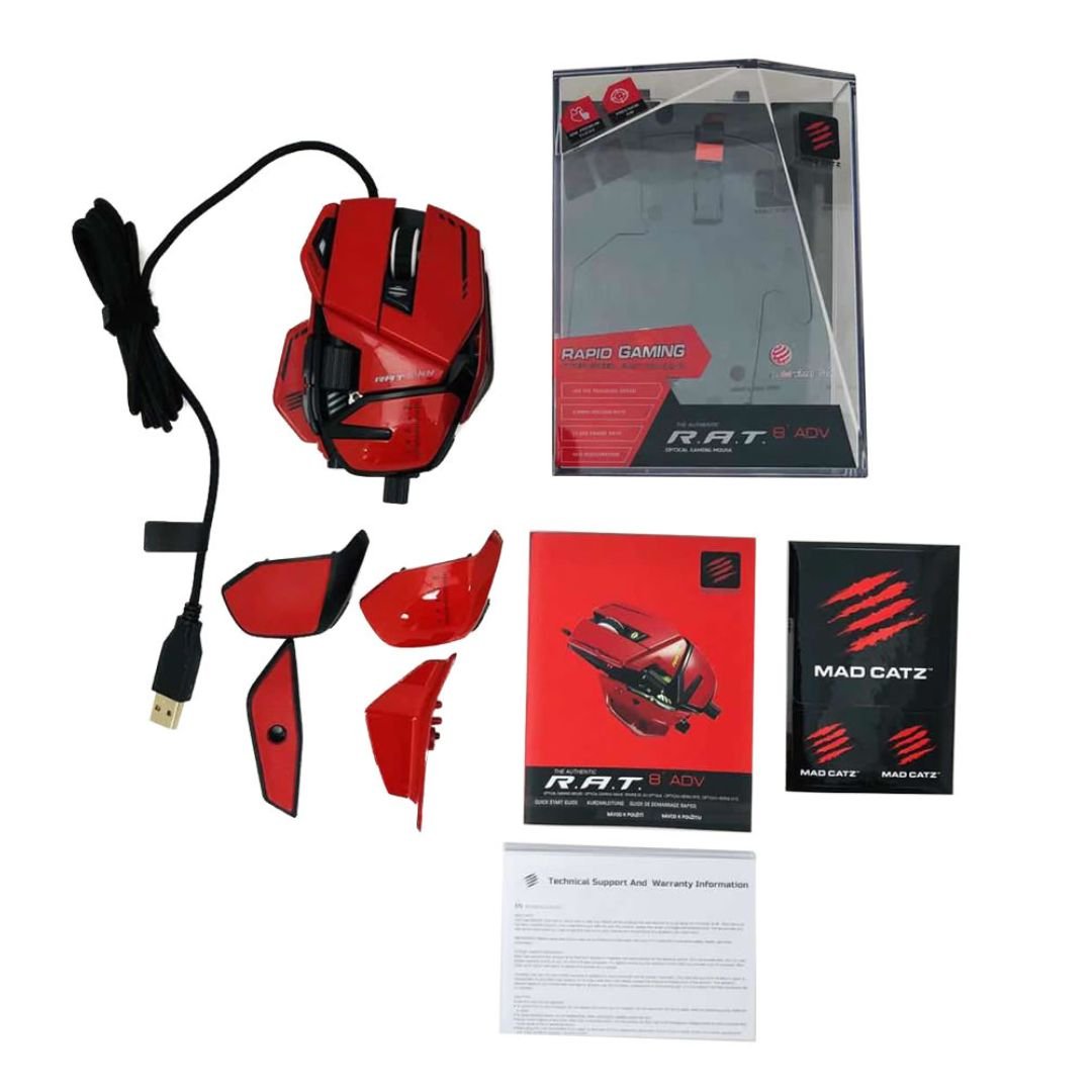 Mad Catz R.A.T. 8+ ADV Highly Customizable Optical Wired Gaming Mouse - RetroguySA
