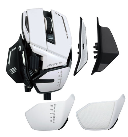Mad Catz R.A.T. 8+ Wired Fully Adjustable Gaming Mouse - White - RetroguySA