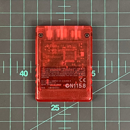Memory Card: 8MB | Crimson Red | Playstation 2 | PS2 | Accessories - RetroguySA