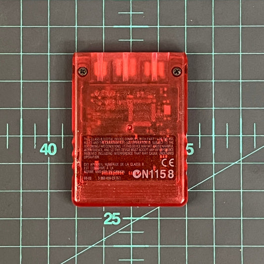 Memory Card: 8MB | Crimson Red | Playstation 2 | PS2 | Accessories - RetroguySA