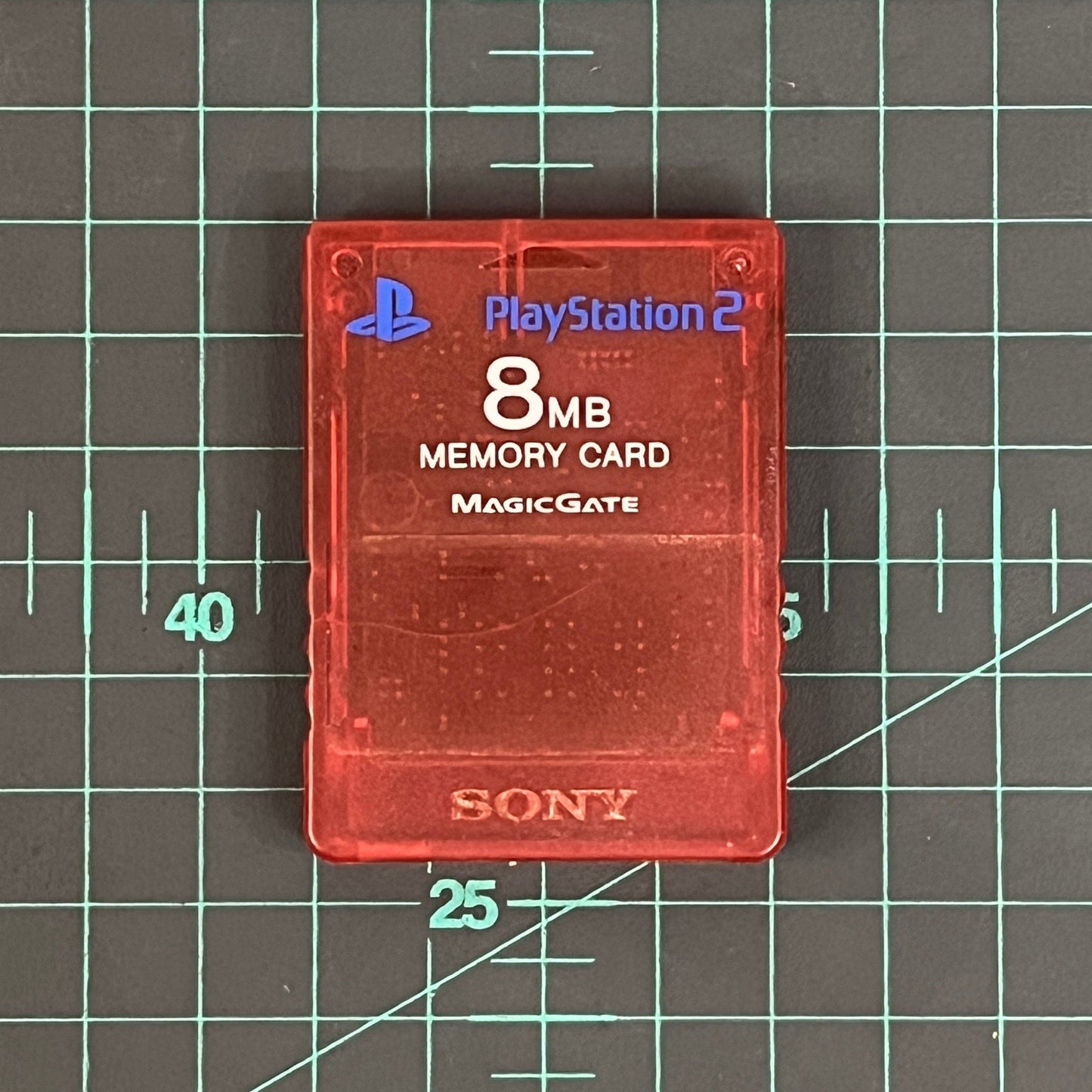 Memory Card: 8MB | Crimson Red | Playstation 2 | PS2 | Accessories - RetroguySA