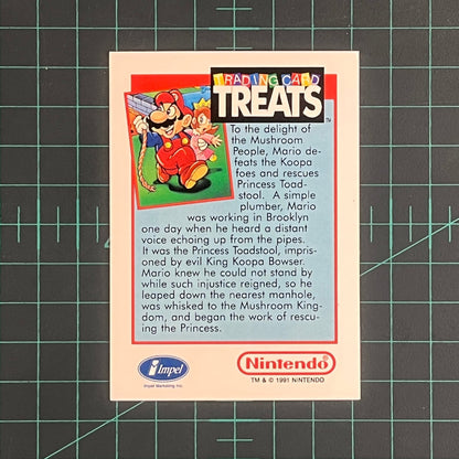 Super Mario Bros V3 | Impel Trading Card Treats | 1991 | Nintendo | Trading Card - RetroguySA