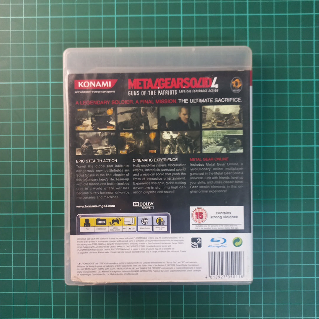 Metal Gear Solid 4 : Guns of the Patriots | PS3 | PlayStation 3 | Used Game