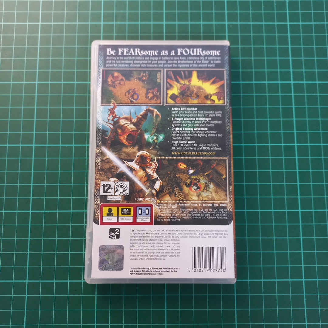 Untold Legends: Brotherhood of the Blade | PSP | Used Game – RetroguySA