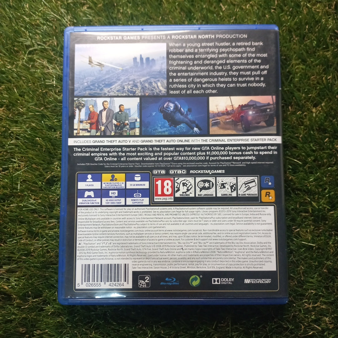 Grand Theft Auto 5 : Premium Adition | PS4 | Playstation 4 | Used Game