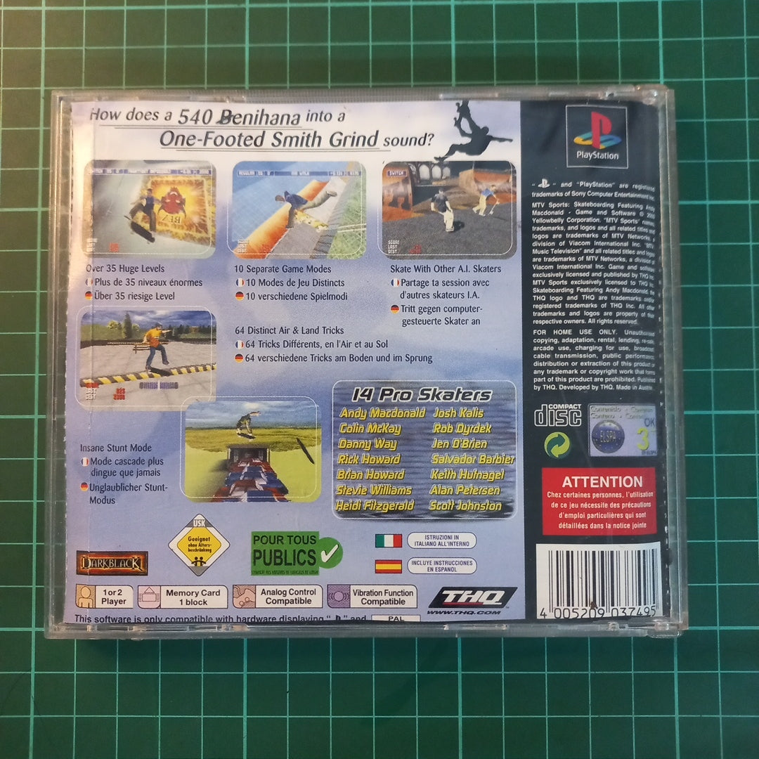 MTV Sports : Skateboarding | Playstation 1 | PS1 | Used Game