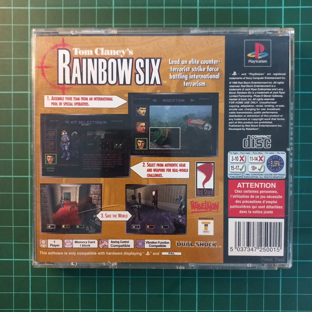 Tom Clancey's Rainbow Six | Playstation 1 | PS1 | Used Games