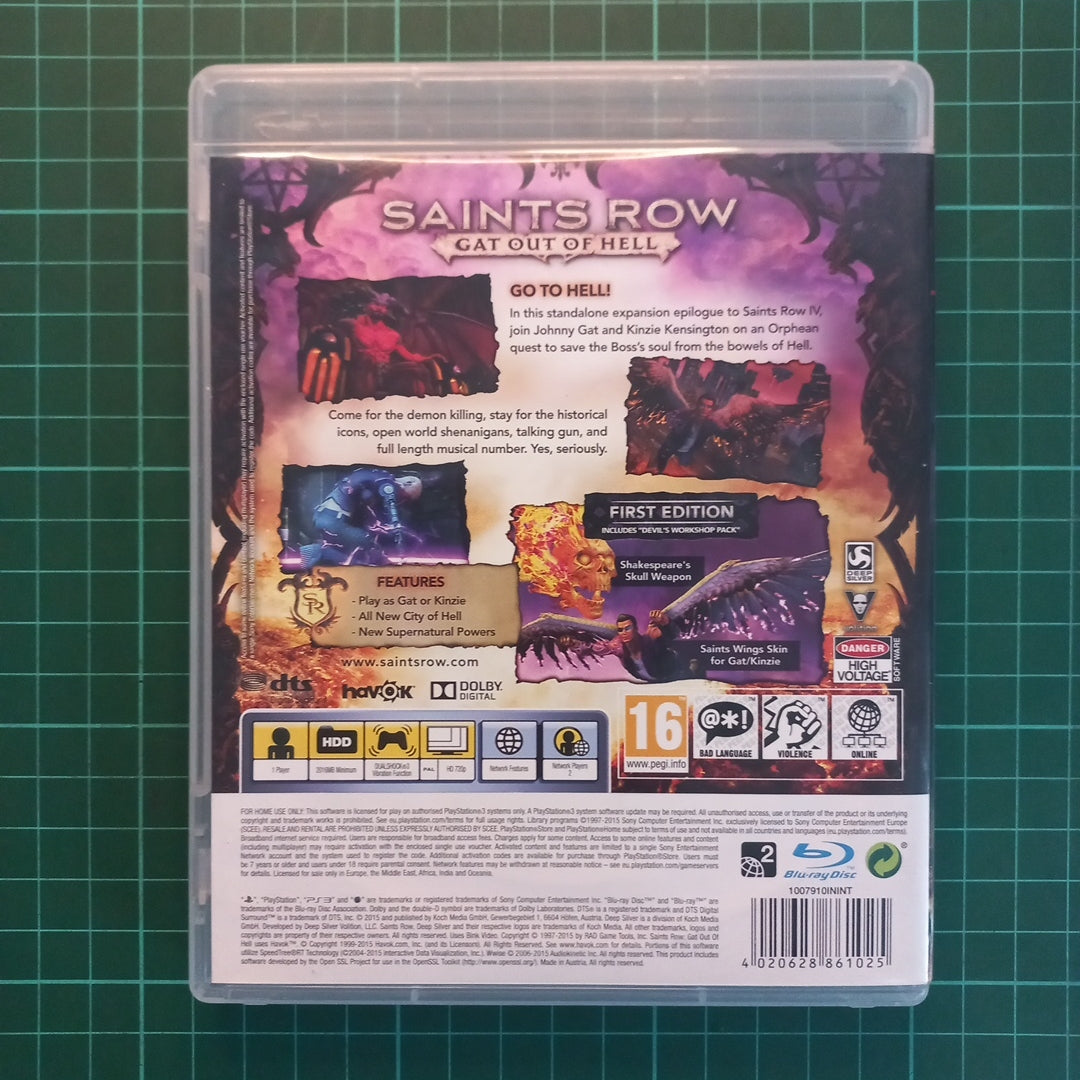 Saints Row : Get Out of Hell | First Edition | Playstation 3 | PS3 | Used Game