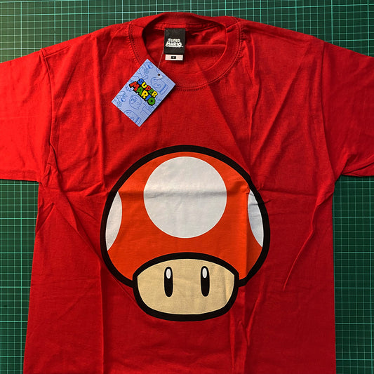 Super Mario Power-Up Mushroom Mens Shirt | Nintendo Apparel | Official Licensed | New