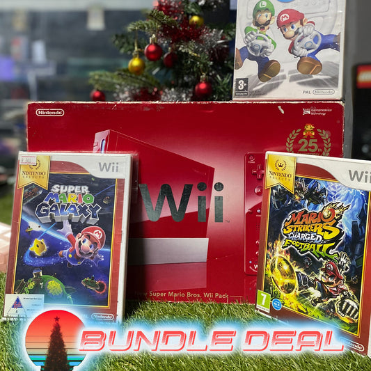 Nintendo Wii Red Hot Mario Special Edition Bundle | Nintendo Wii Bundle | Festive Bundle