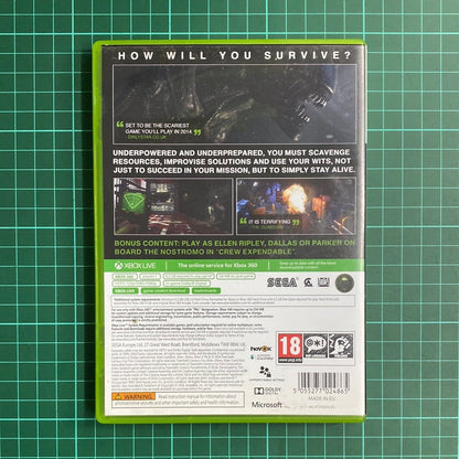 Alien: Isolation | Nostromo Edition | XBOX 360 | Used Game - RetroguySA