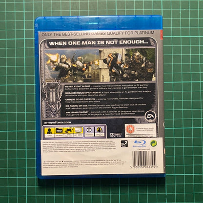 Army of Two | PS3 | Blu Ray Case | Playstation 3 | Platinum | Used Game - RetroguySA