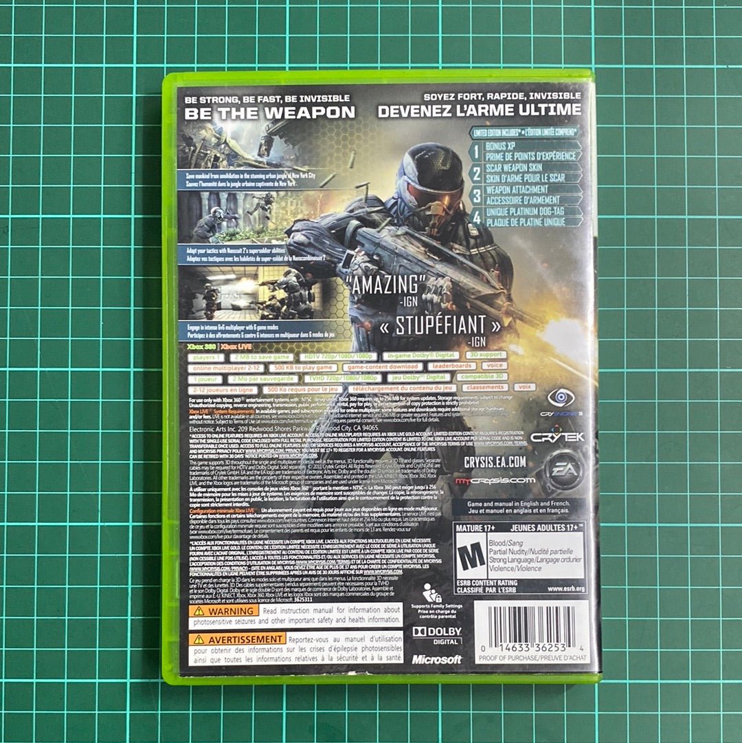 Crysis 2 | Limited Edition | XBOX 360 | Used Game - RetroguySA