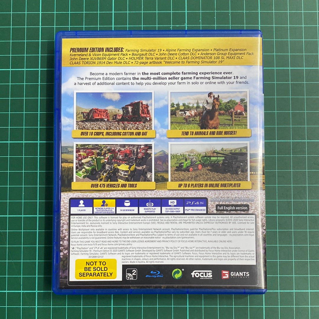 Farming Simulator 19 | Premium Edition | Playstation 4 | PS4 | Used Game