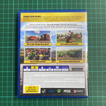 Farming Simulator 19 | Premium Edition | Playstation 4 | PS4 | Used Game