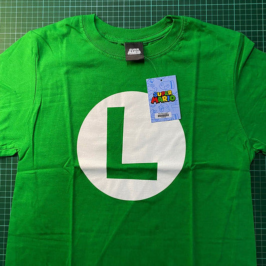 Luigi Badge Men's T-Shirt | Nintendo Apparel | Official Licensed | New - RetroguySA