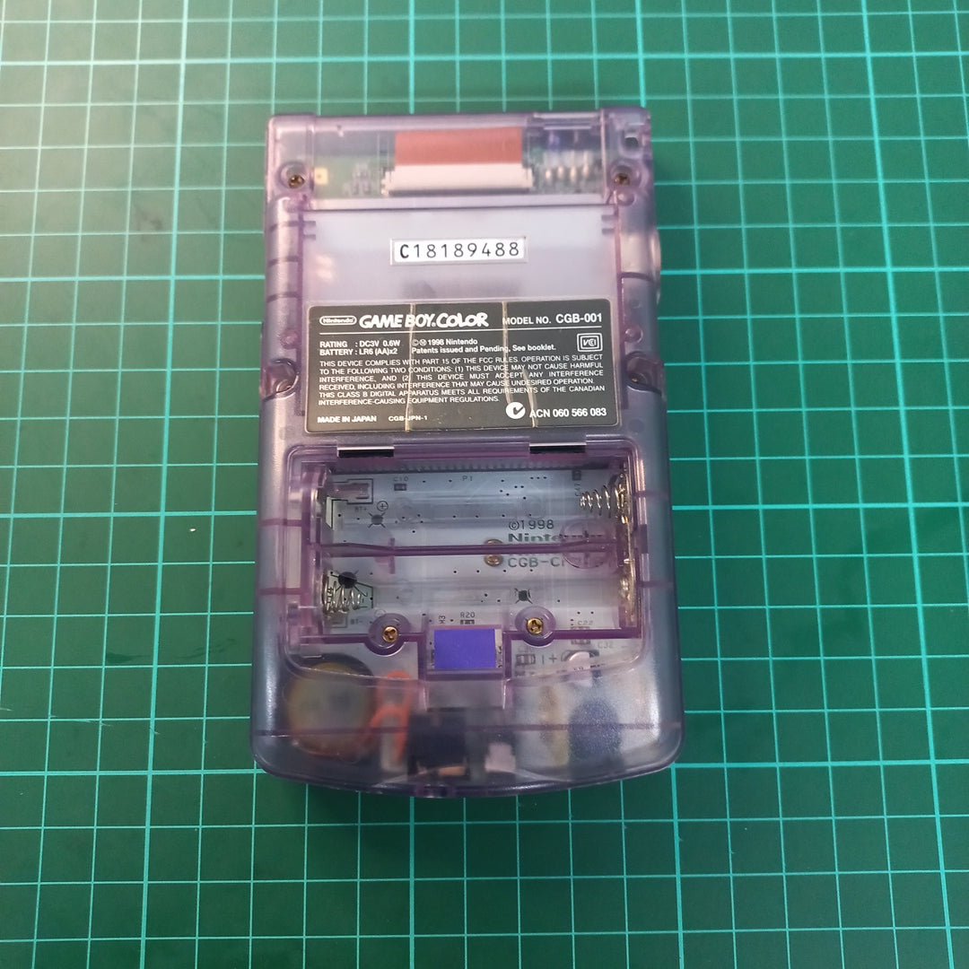 Nintendo Game Boy Color | Atomic Purple (Clear) | CGB - 001 | GameBoy Colour | Used Handheld Console - RetroguySA