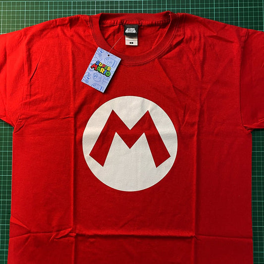 Super Mario Badge Men's Shirt | Nintendo Apparel | Official Licensed | New - RetroguySA